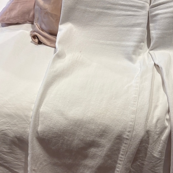 7 For All Mankind White Wide Leg Jeans - Picture 5 of 9